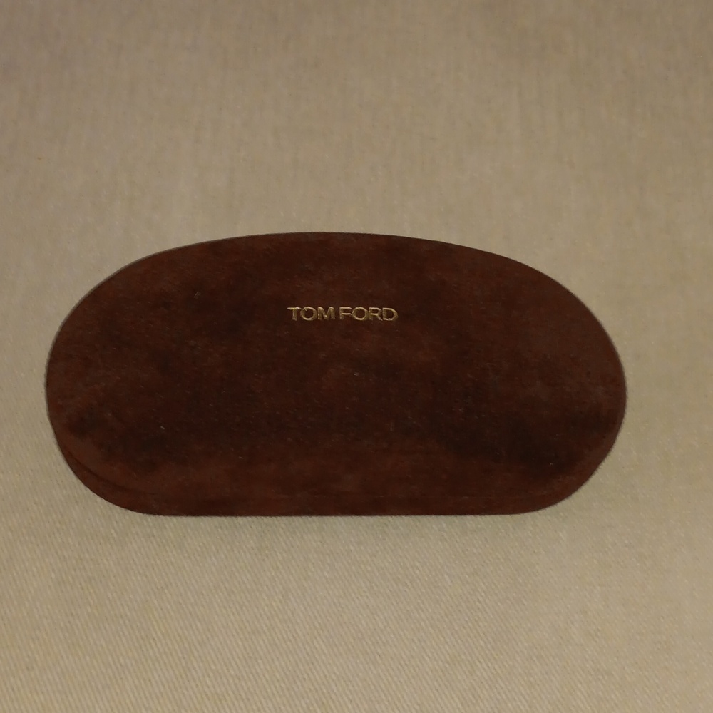 Tom Ford brown velvet eyeglass case